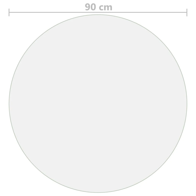 vidaXL galda aizsargsegums, caurspīdīgs, DIA90 cm, 1,6 mm, PVC