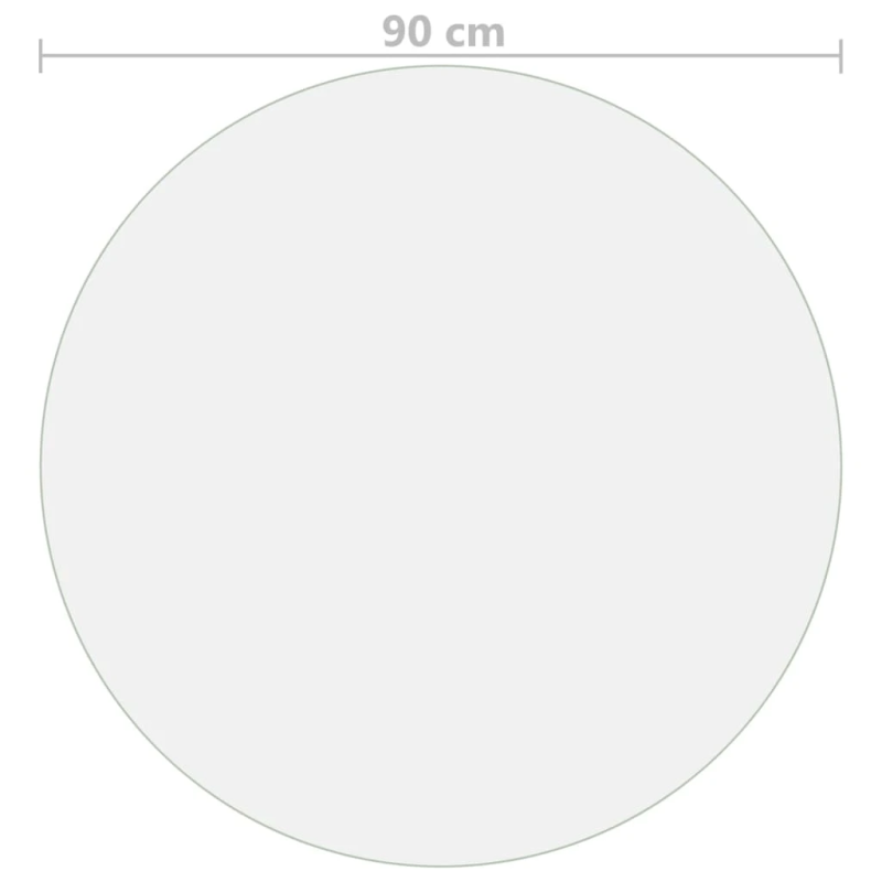 vidaXL galda aizsargsegums, matēts, DIA90 cm, 2 mm, PVC