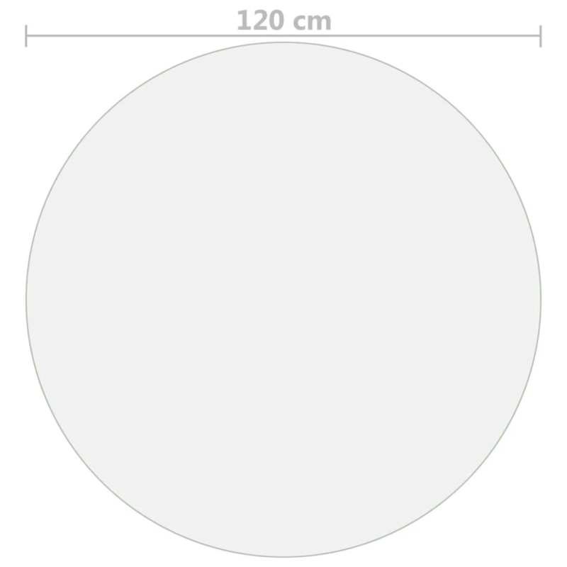 vidaXL galda aizsargsegums, matēts, DIA120 cm, 1,6 mm, PVC