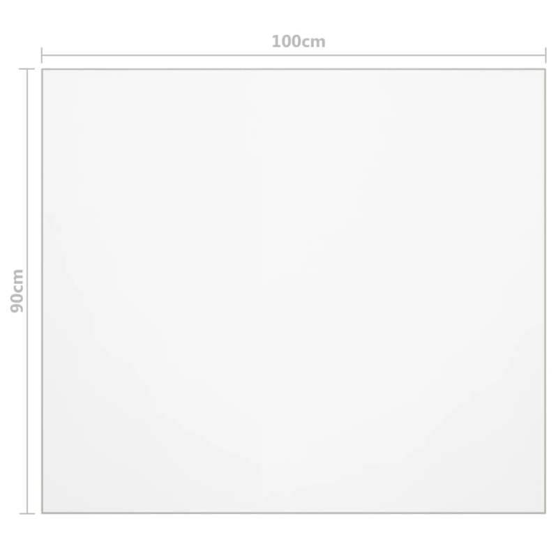vidaXL galda aizsargsegums, caurspīdīgs, 100x90 cm, 1,6 mm, PVC