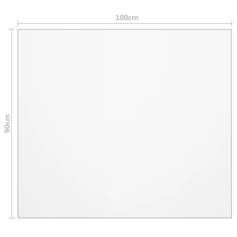 vidaXL galda aizsargsegums, matēts, 100x90 cm, 1,6 mm, PVC