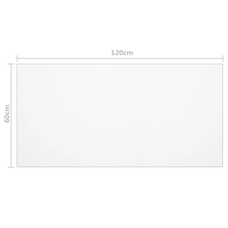 vidaXL galda aizsargsegums, matēts, 120x60 cm, 1,6 mm, PVC
