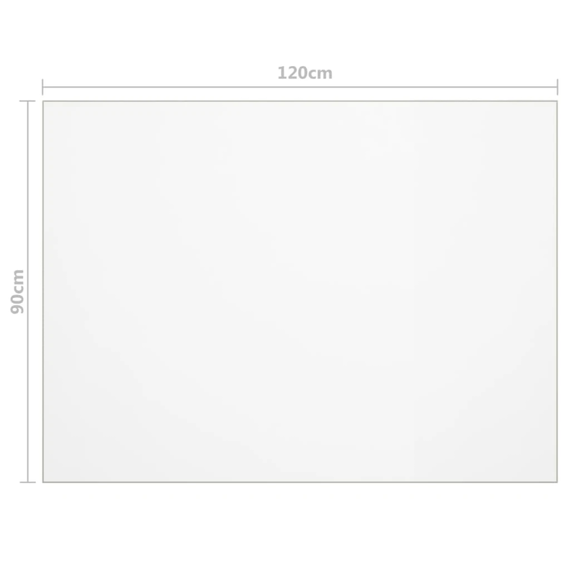 vidaXL galda aizsargsegums, matēts, 120x90 cm, 1,6 mm, PVC