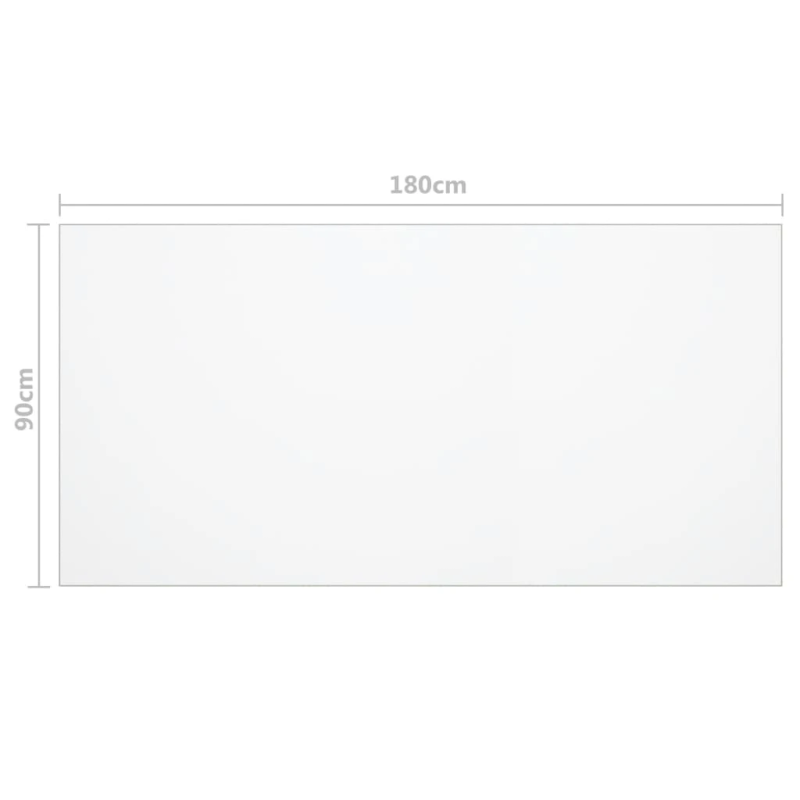 vidaXL galda aizsargsegums, caurspīdīgs, 180x90 cm, 1,6 mm, PVC