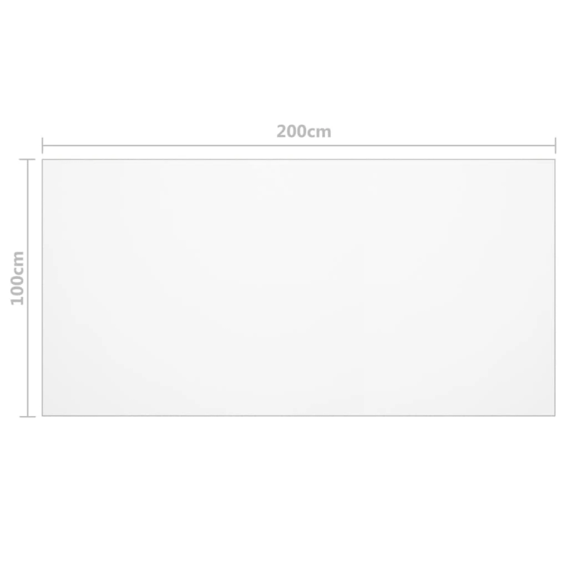 vidaXL galda aizsargsegums, matēts, 200x100 cm, 1,6 mm, PVC