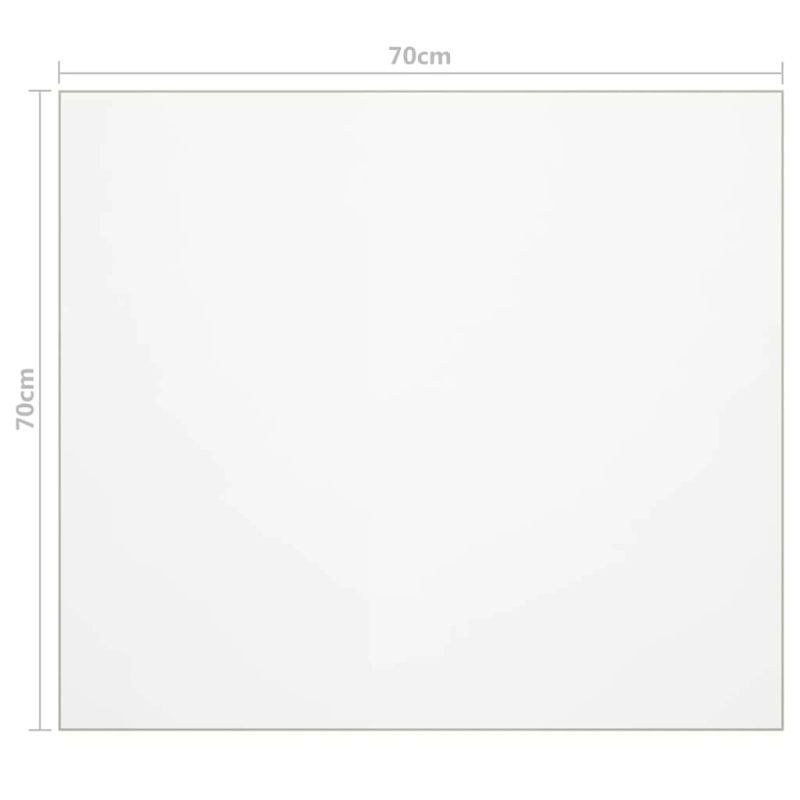 vidaXL galda aizsargsegums, caurspīdīgs, 70x70 cm, 1,6 mm, PVC