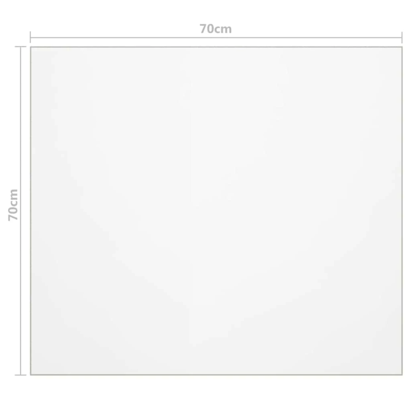 vidaXL galda aizsargsegums, matēts, 70x70 cm, 1,6 mm, PVC