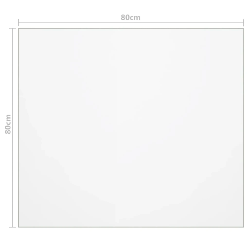 vidaXL galda aizsargsegums, matēts, 80x80 cm, 1,6 mm, PVC