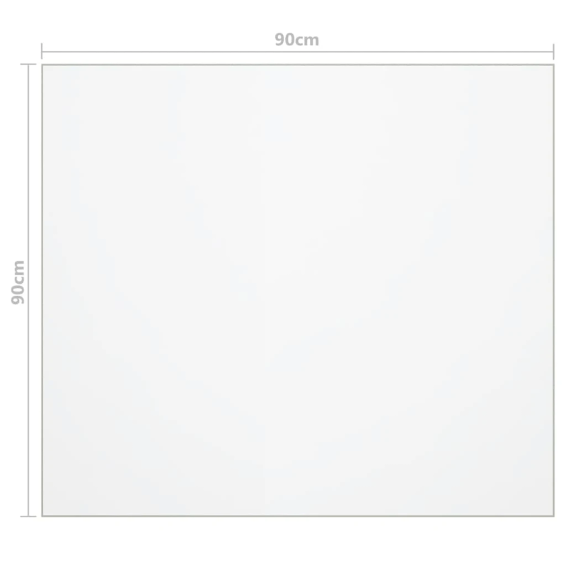 vidaXL galda aizsargsegums, matēts, 90x90 cm, 1,6 mm, PVC