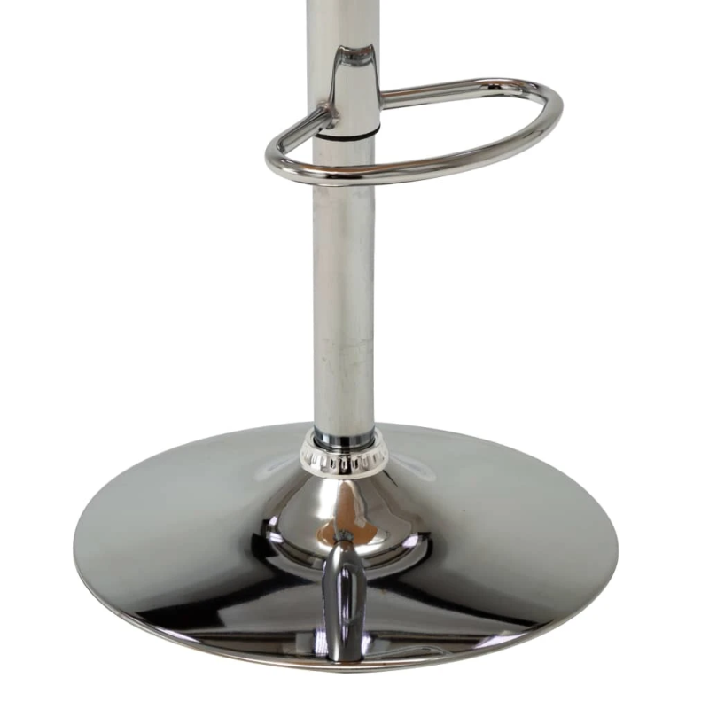 vidaXL bāra krēsli, 2 gab., izliekts koks, krēmkrāsas mākslīgā āda