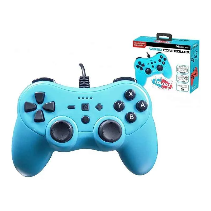 Subsonic Wired Controller Colorz Neon Blue for Switch