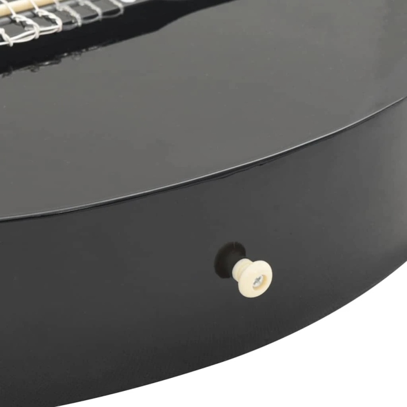 vidaXL klasiskā ģitāra ar 6 stīgām, vesterna stils, 38", melna