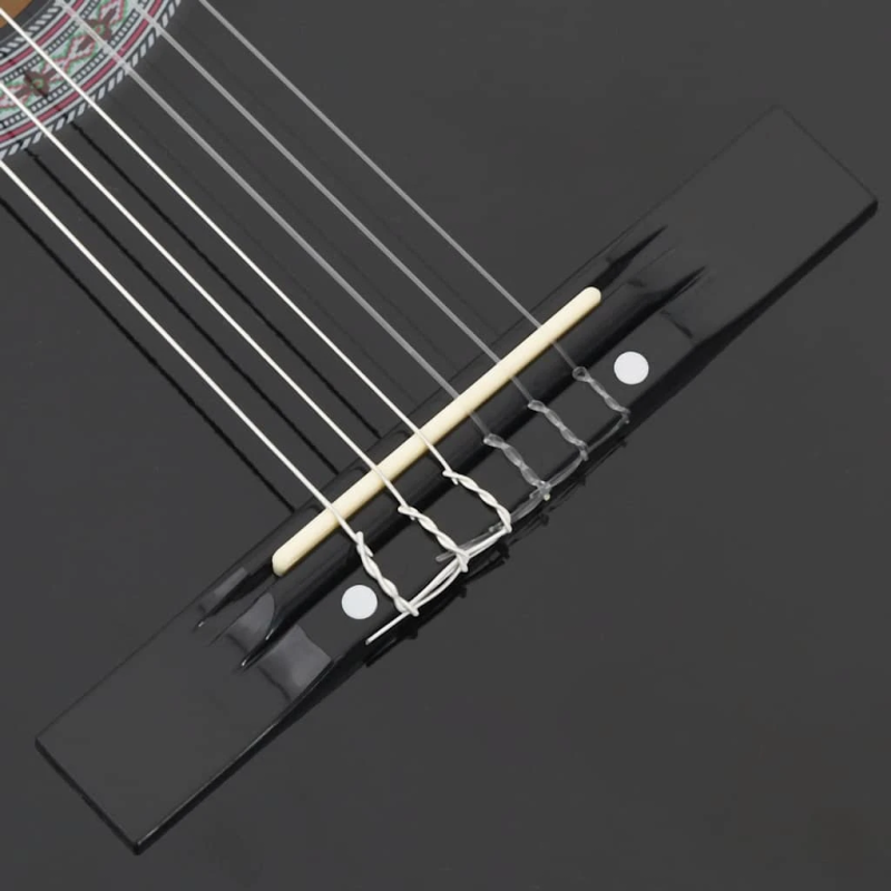 vidaXL klasiskā ģitāra ar 6 stīgām, vesterna stils, 38", melna