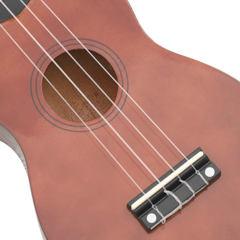 vidaXL soprāna bērnu ukulele ar somu, dabīga krāsa, 21"