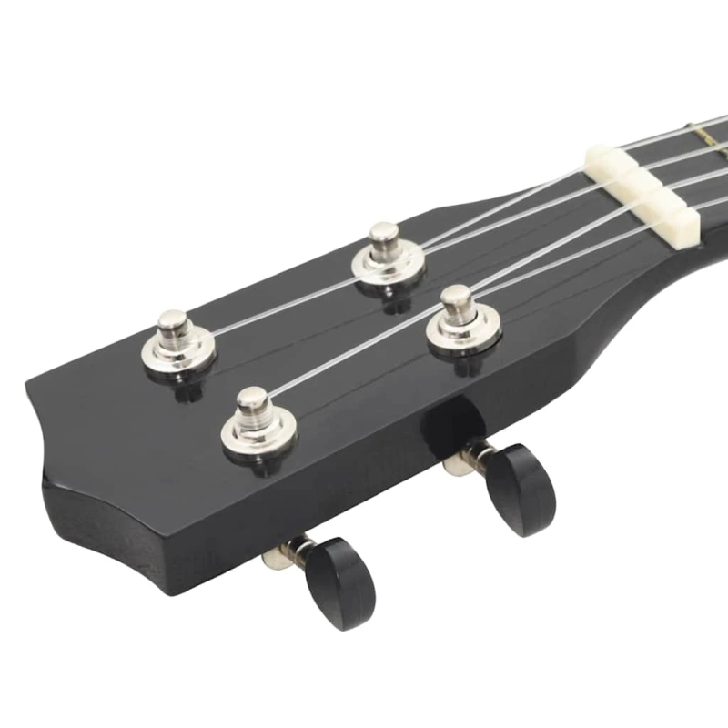 vidaXL soprāna bērnu ukulele ar somu, melna, 21"