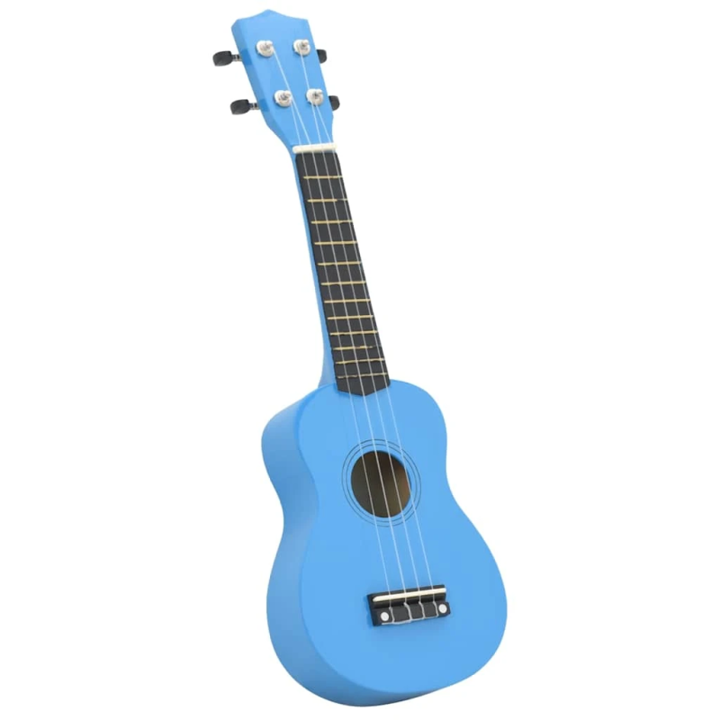 vidaXL soprāna bērnu ukulele ar somu, zilgana, 21"