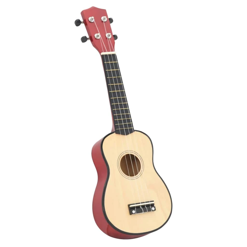 vidaXL soprāna bērnu ukulele ar somu, dabīga krāsa, 23"