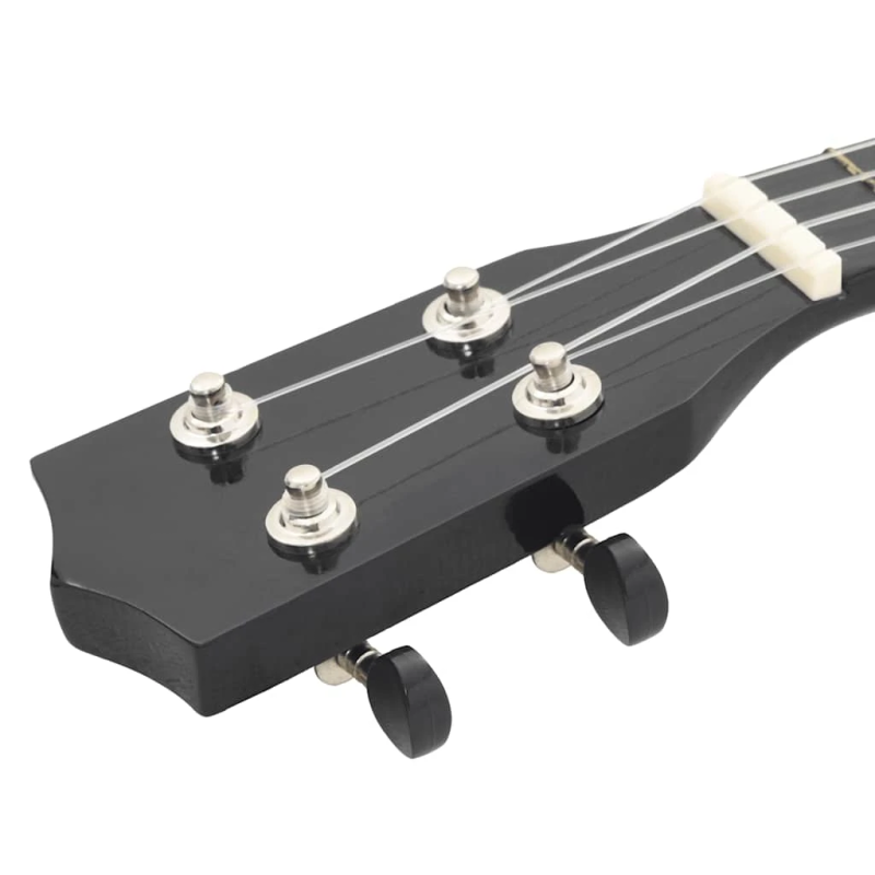 vidaXL soprāna bērnu ukulele ar somu, melna, 23"
