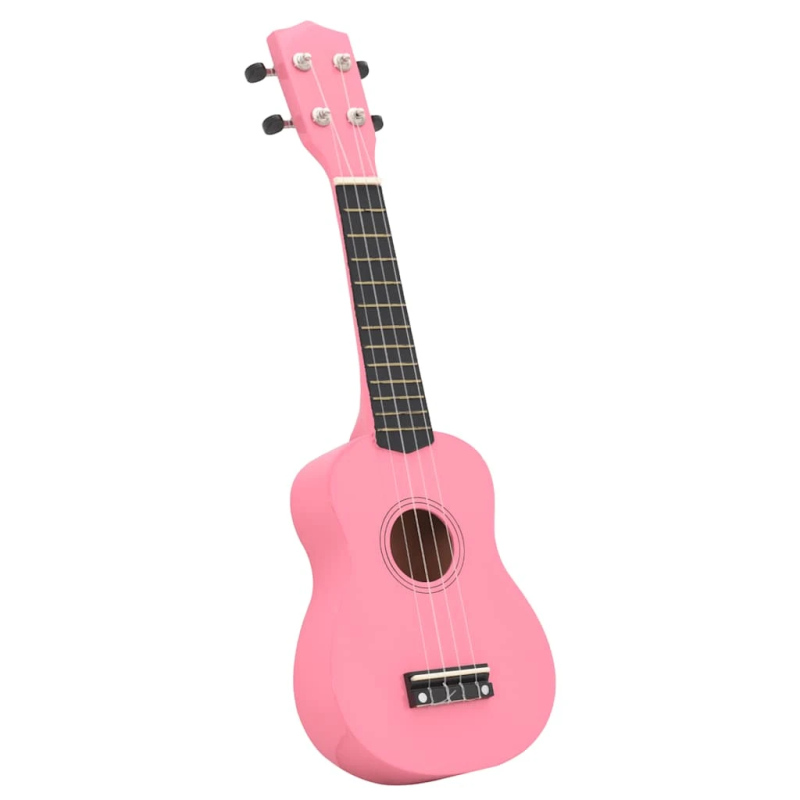 vidaXL soprāna bērnu ukulele ar somu, rozā, 23"