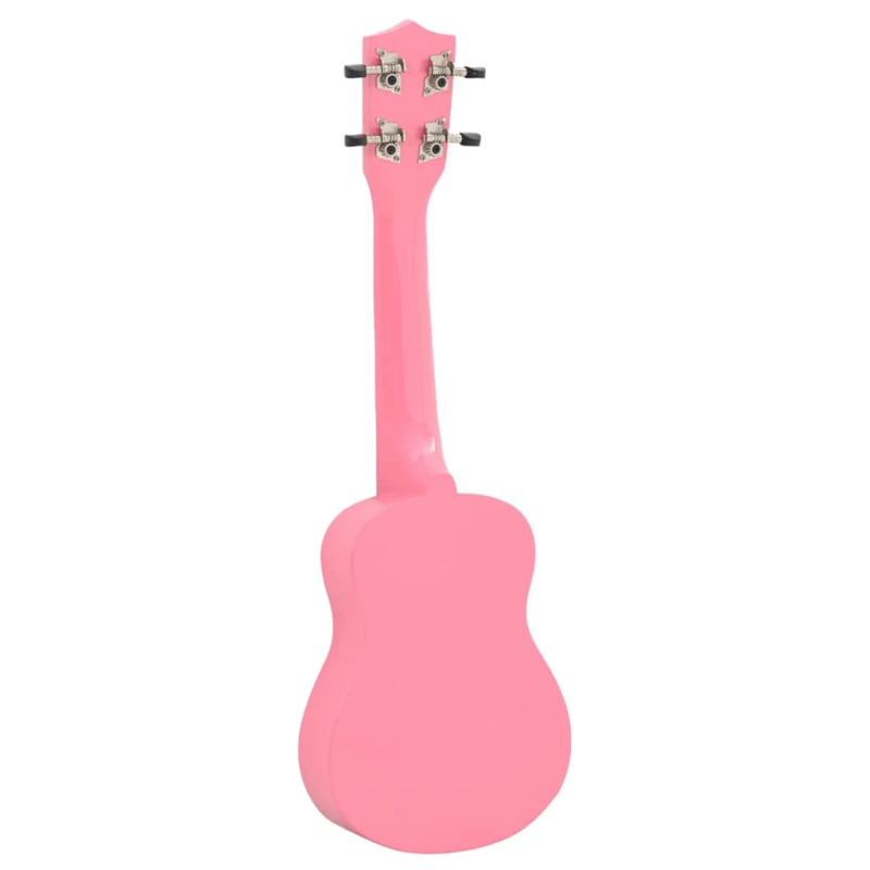 vidaXL soprāna bērnu ukulele ar somu, rozā, 23"