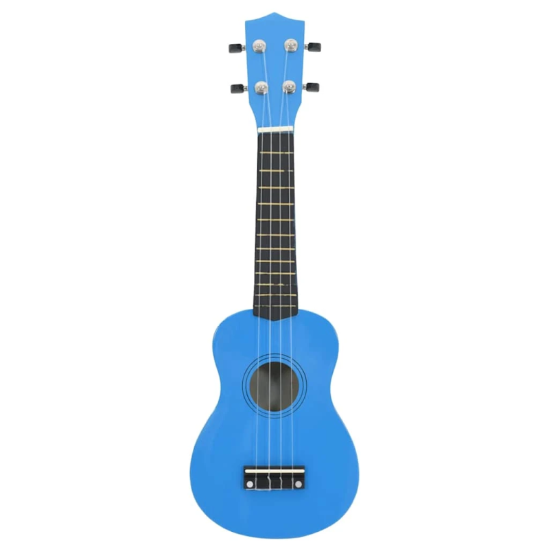 vidaXL soprāna bērnu ukulele ar somu, zilgana, 23"