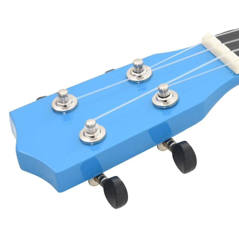 vidaXL soprāna bērnu ukulele ar somu, zilgana, 23"