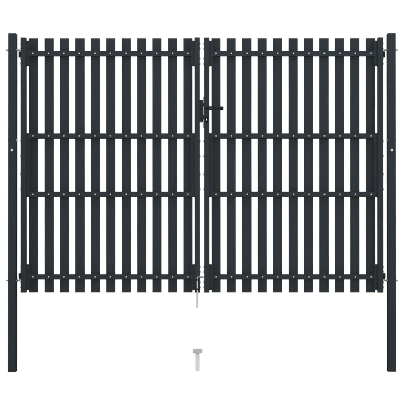 vidaXL divviru žoga vārti, tērauds, 300x200 cm, antracīta krāsā