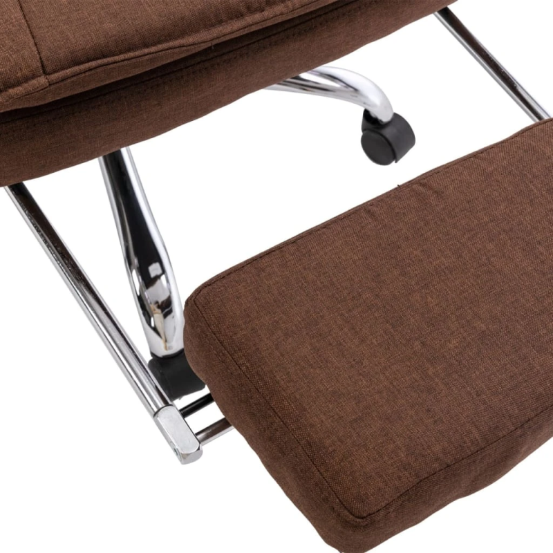 vidaXL biroja krēsls, brūns audums