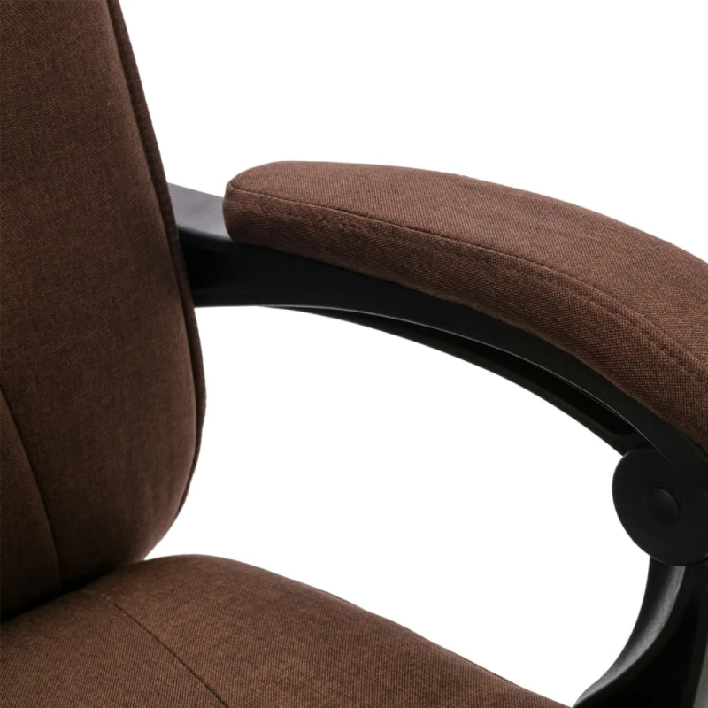 vidaXL biroja krēsls, brūns audums