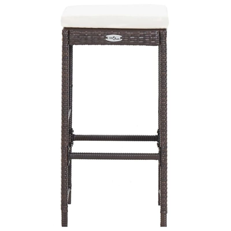 vidaXL 7-daļīgs dārza bāra mēbeļu komplekts, matrači, PE rotangpalma