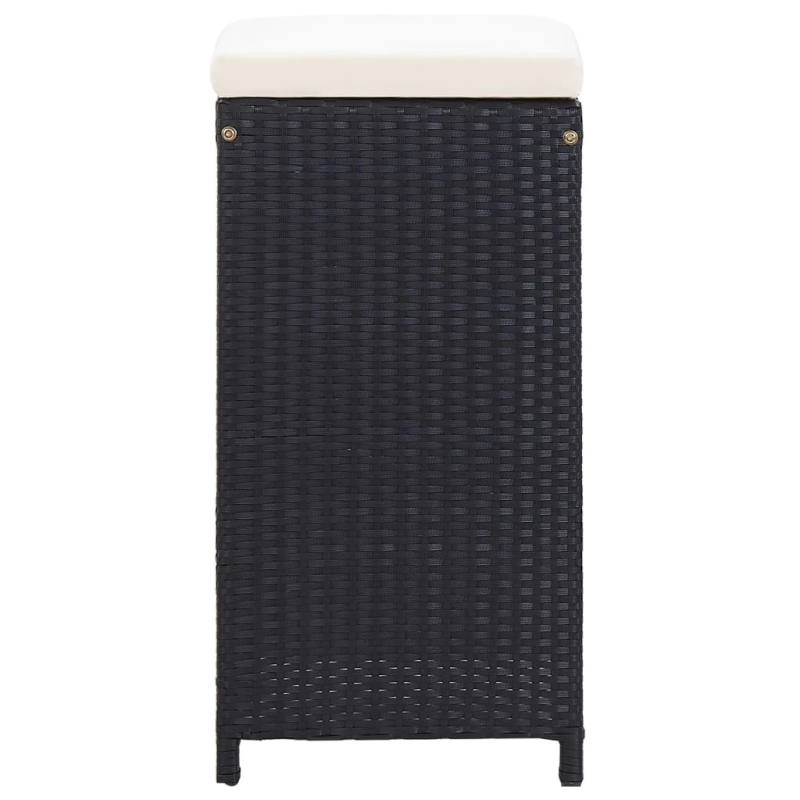 vidaXL 7-daļīgs dārza bāra mēbeļu komplekts ar matračiem, PE rotangpalma