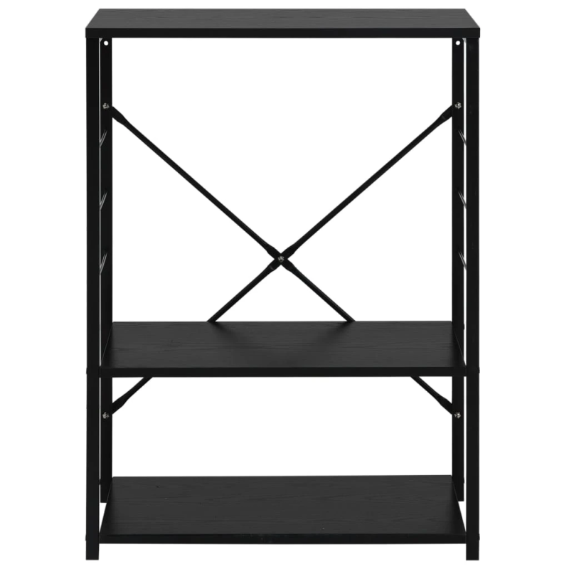 vidaXL virtuves plaukts, melns, 60x39,6x79,5 cm, inženierijas koks