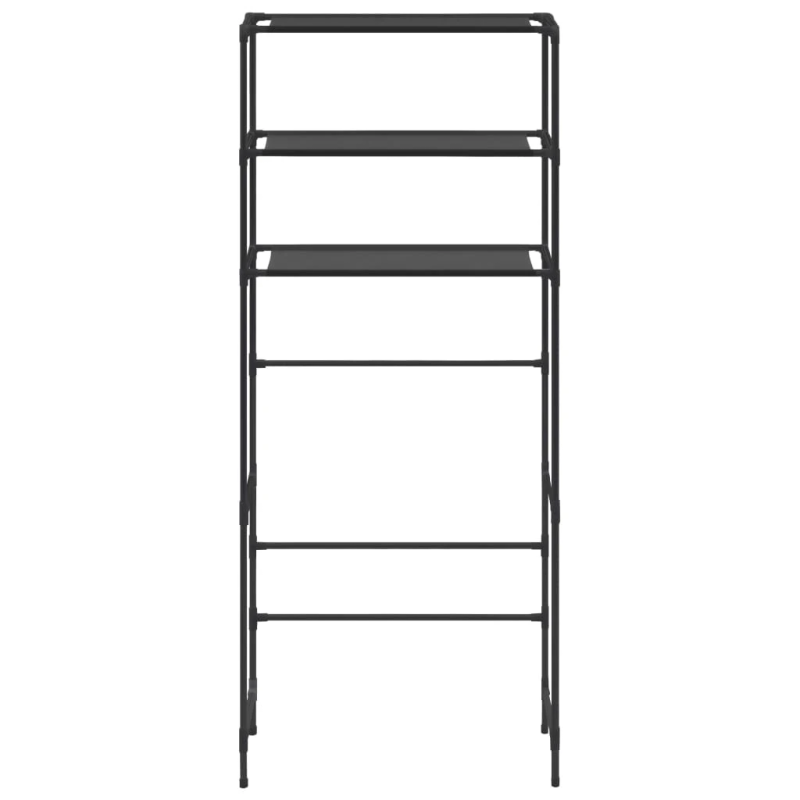 vidaXL plaukts veļasmašīnai, 3 plaukti, 69x28x169 cm, melns