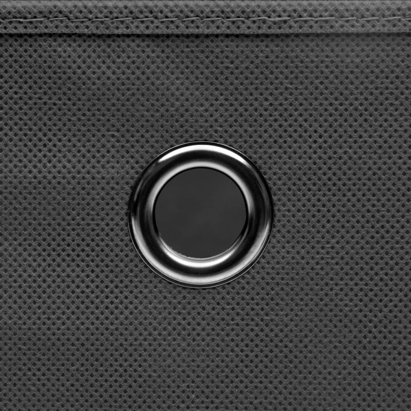 vidaXL uzglabāšanas kastes ar vāku, 4 gab., pelēkas, 32x32x32 cm