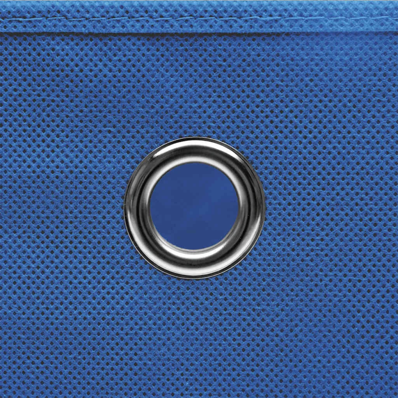 vidaXL uzglabāšanas kastes ar vāku, 10 gab., zilas, 32x32x32 cm