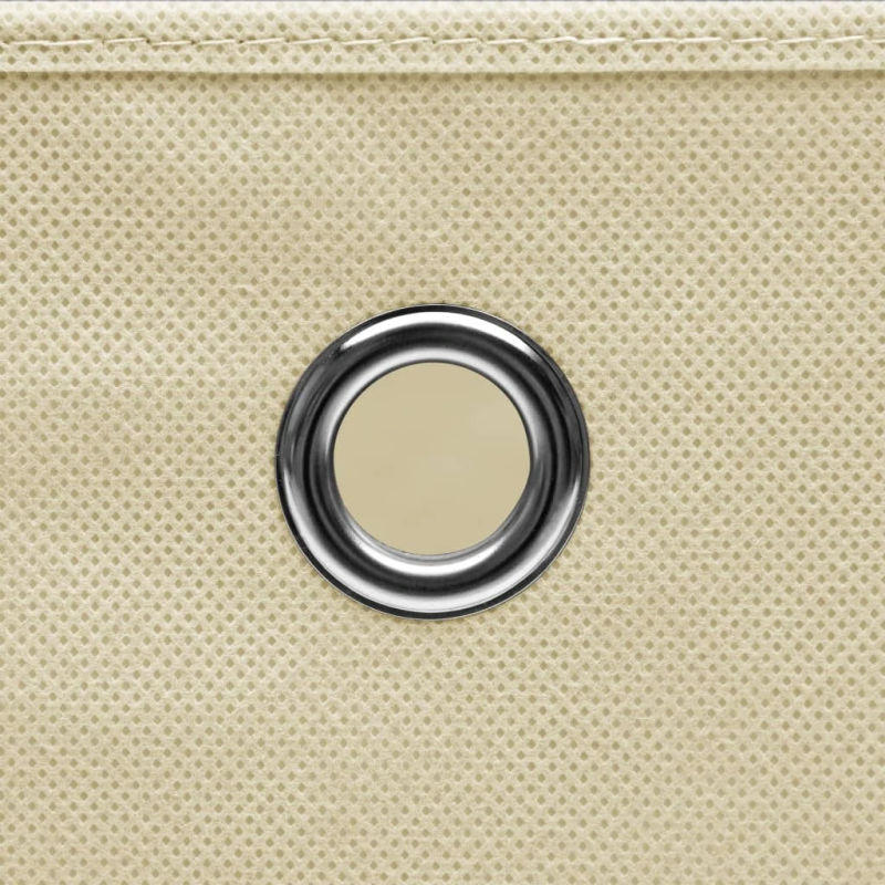 vidaXL uzglabāšanas kastes, 4 gab., krēmkrāsas, 32x32x32 cm, audums