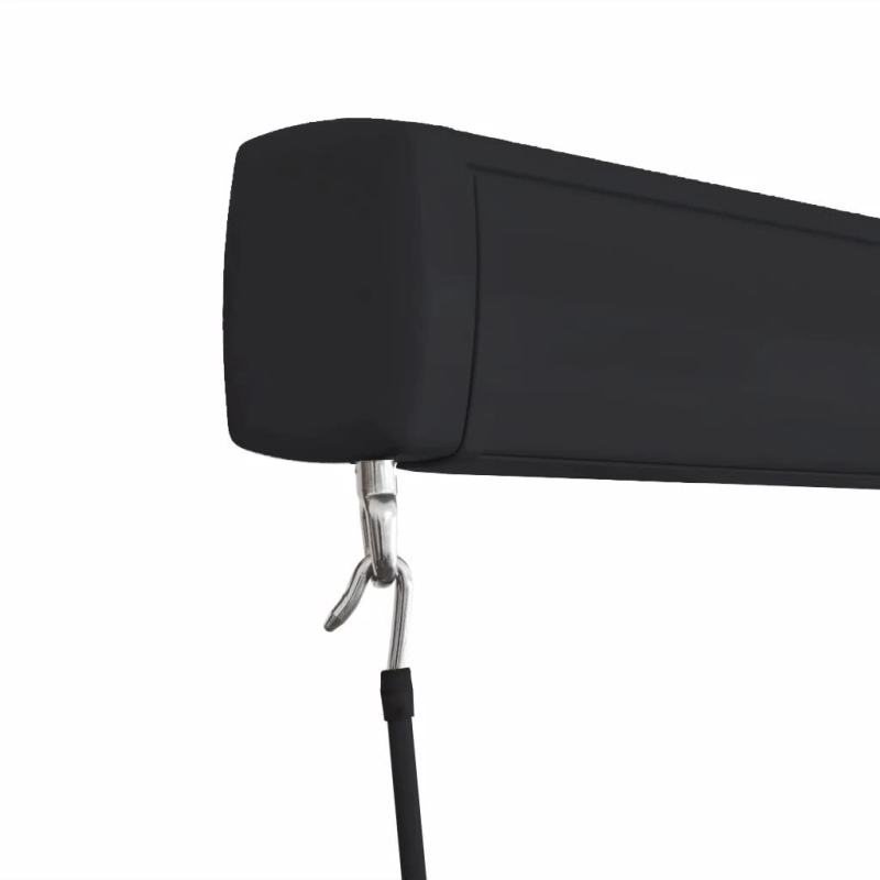 vidaXL markīze ar kaseti, manuāla, 350x250 cm, zila ar baltu