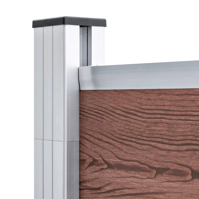 vidaXL dārza žogs, brūns, 1391x186 cm, WPC