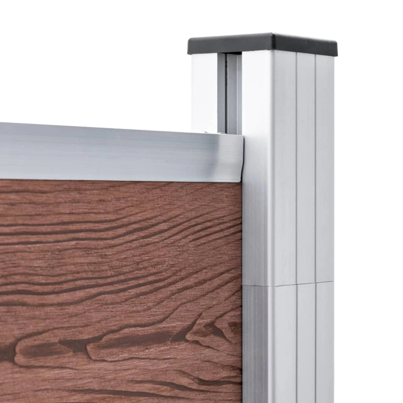 vidaXL dārza žogs, brūns, 1391x186 cm, WPC