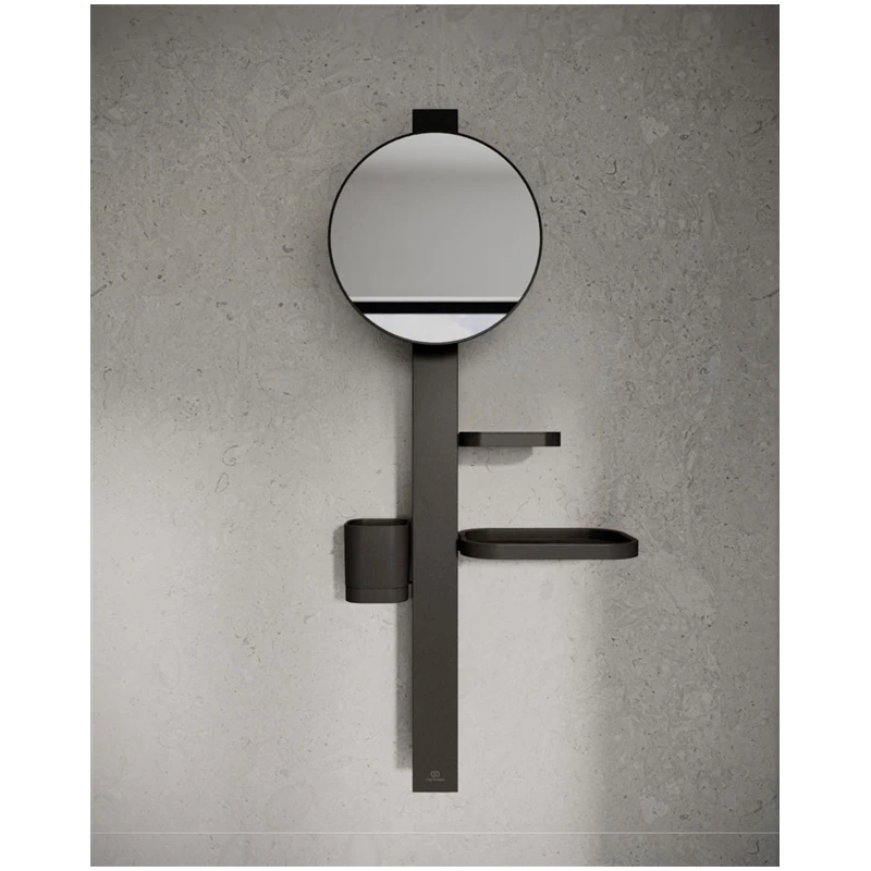 Statīvs dušas ar spoguli melns bd589xg