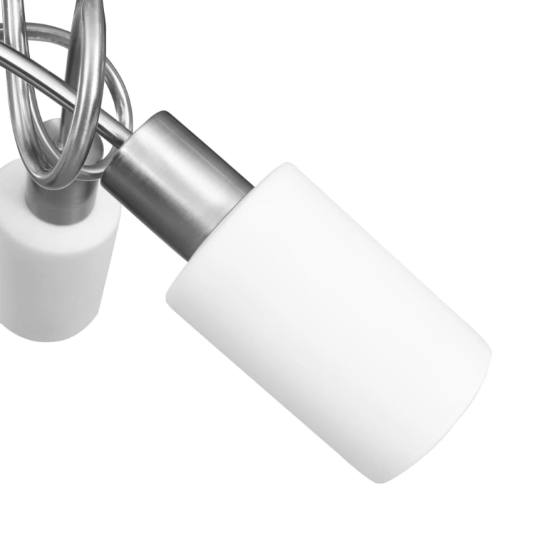 vidaXL griestu lampa ar stikla abažūriem, 3 E14 spuldzes, cilindri