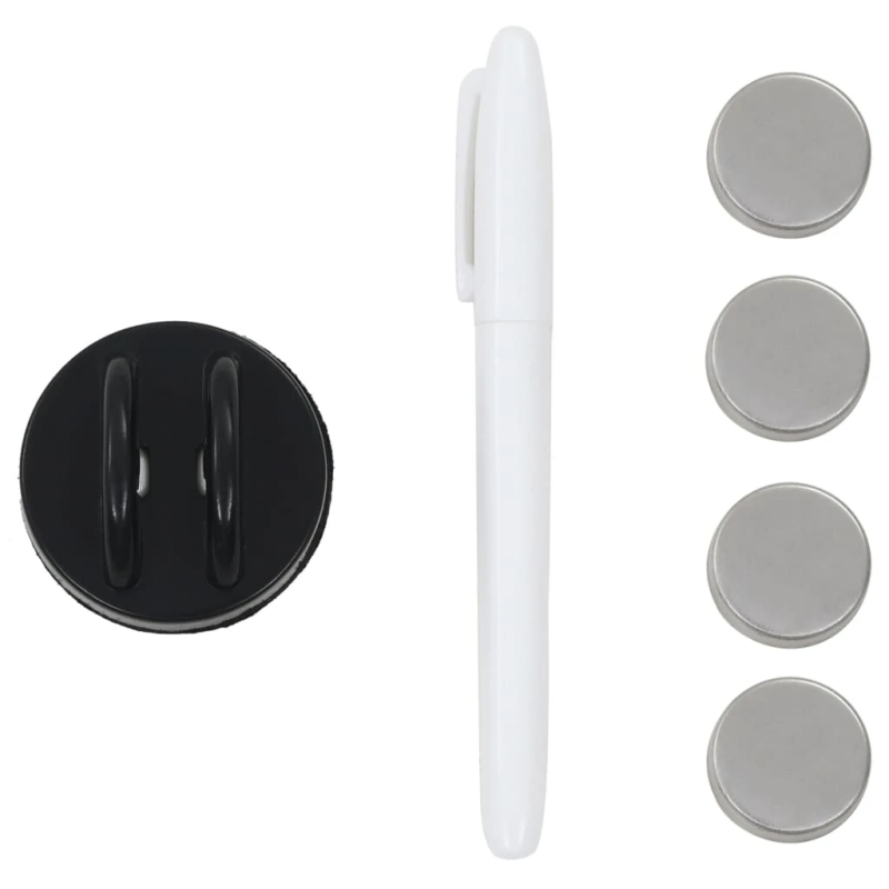 vidaXL magnētiskā tāfele, stiprināma pie sienas, stikls, 40x40 cm