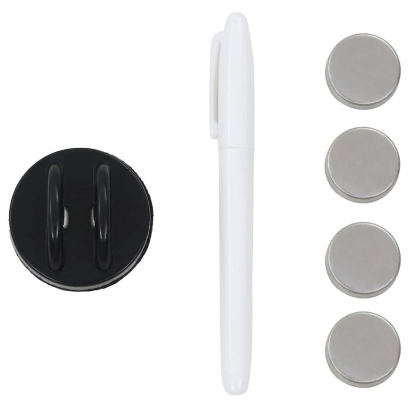 vidaXL magnētiskā tāfele, stiprināma pie sienas, stikls, 50x30 cm