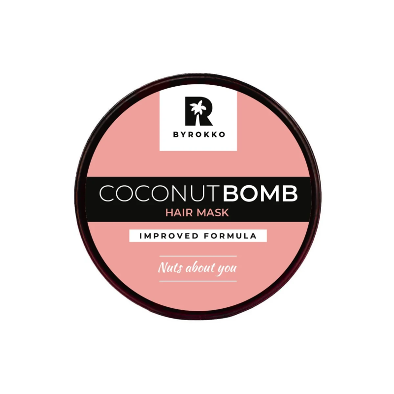 BYROKKO Shine Brown Coconut Bomb matu maska ar kokosriekstu eļļu 180g