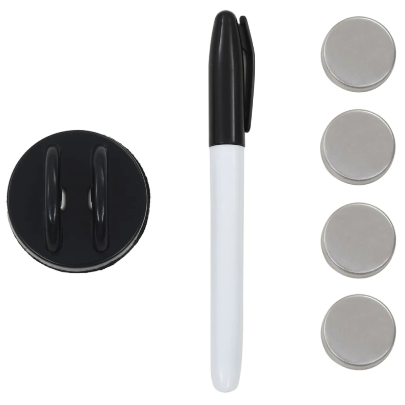 vidaXL magnētiskā tāfele, stiprināma pie sienas, stikls, 60x60 cm