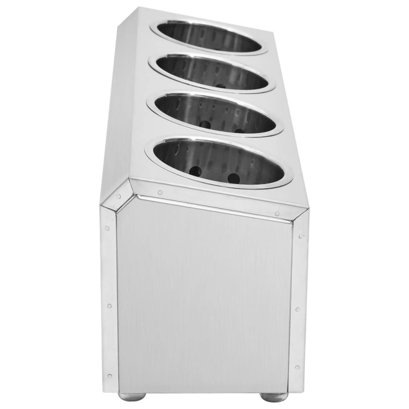 vidaXL galda piederumu turētājs, 4 nodalījumi, taisnstūrveida, tērauds