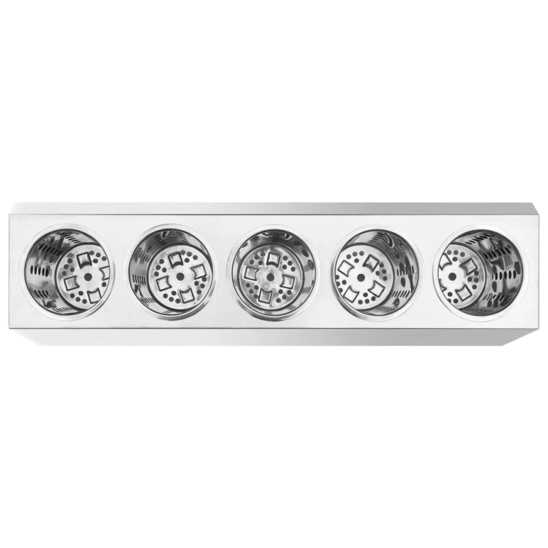 vidaXL galda piederumu turētājs, 5 nodalījumi, taisnstūrveida, tērauds