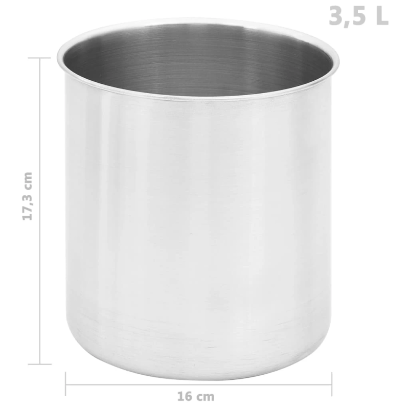 vidaXL mērču dispensers, 3,5 L, nerūsējošs tērauds