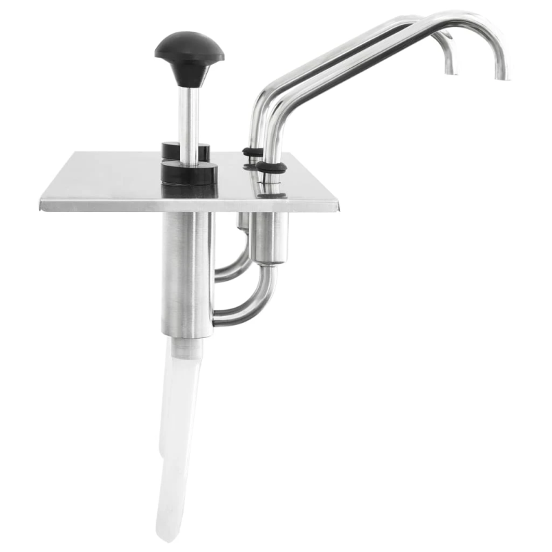 vidaXL mērču dispensers, 2 x 3,5 L, nerūsējošs tērauds