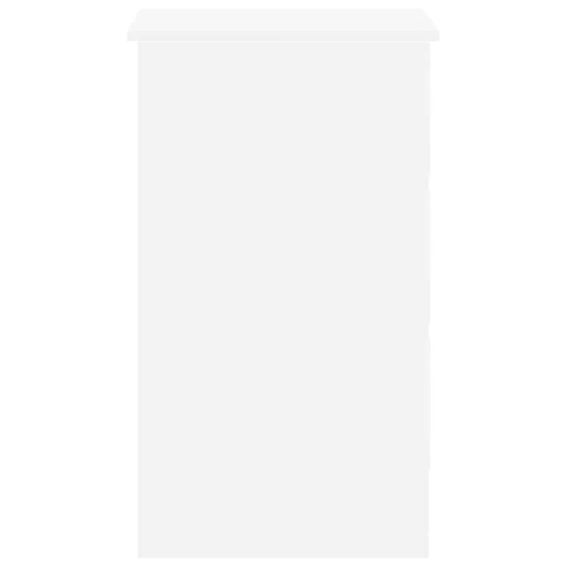 vidaXL rakstāmgalds, balts, 90x45x76 cm, inženierijas koks